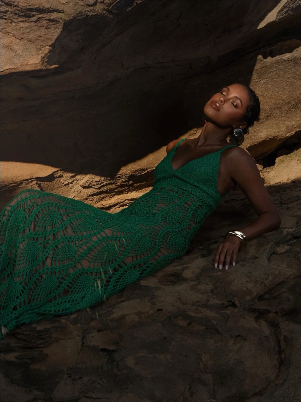 JLUXLABEL Green Crochet Maxi Dress - Picture 6 of 9